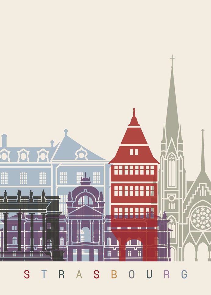 "Strasbourg" Poster Print on metal by Sam Kal