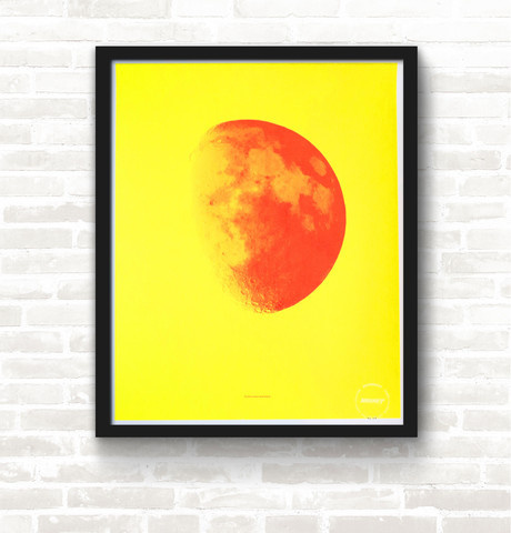 #Moon & Back—Yellow & Orange Screen Print#poster #screenprint #art #studiojanuary
