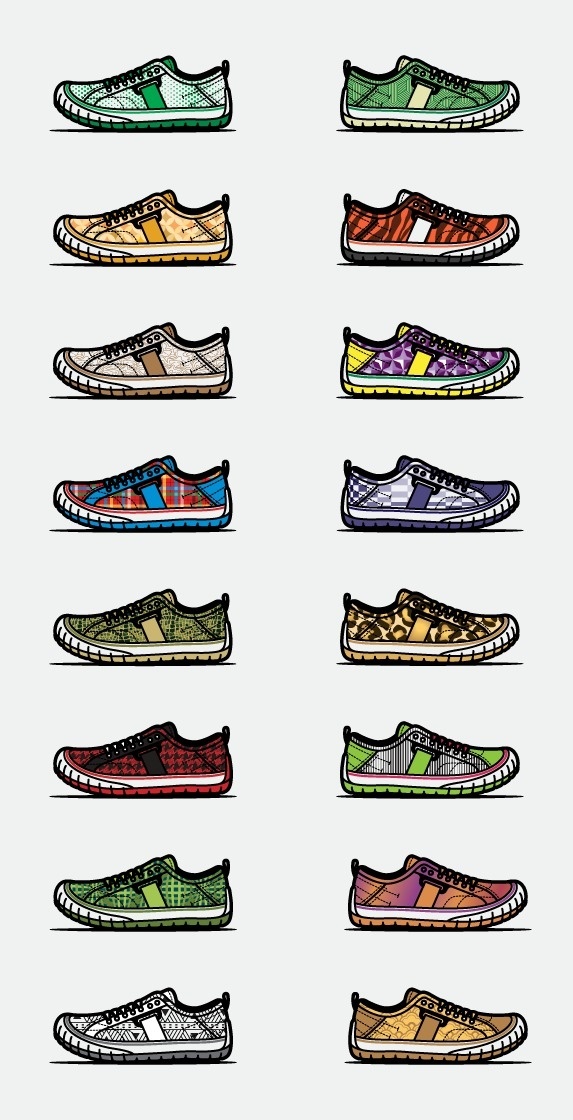 Cat Footwear, shoes #shoes #cat #illustrations #fun #colour #footwear