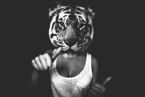 photo, tiger, woman #photo #tiger #woman