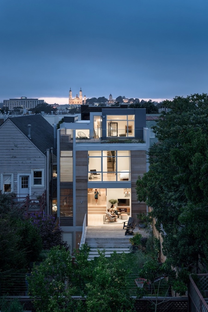 Unconventional Three-Story Atrium House