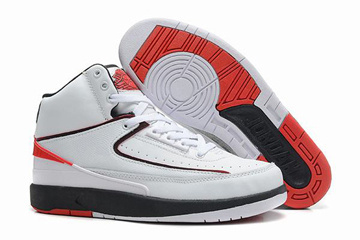 Nike AJ II (2) Retro White - Varsity Red/Black Basketball Shoes for Mens #fashion