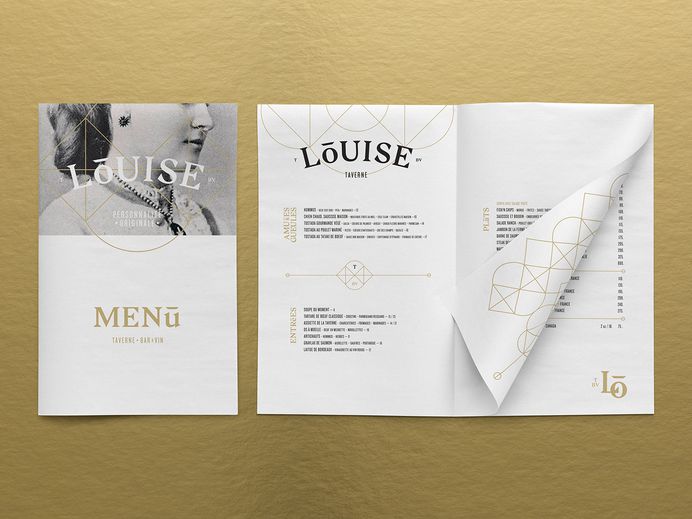 Taverne Louise is a new restaurant whose menu and identity reflects a crossroads between tradition and modernity. For more of the most beautiful designs visit mindsparklemag.com
