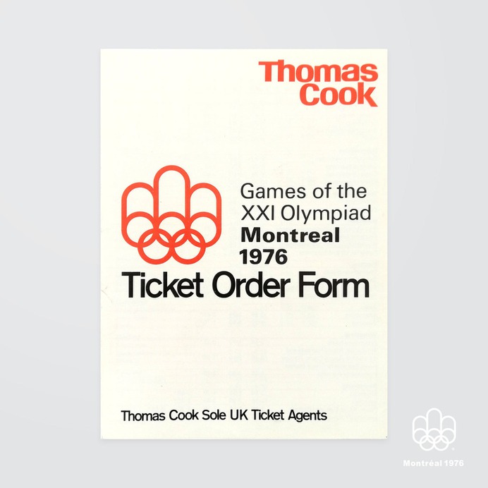 Image of Montréal 1976 Ticket Order Form + Sleeve