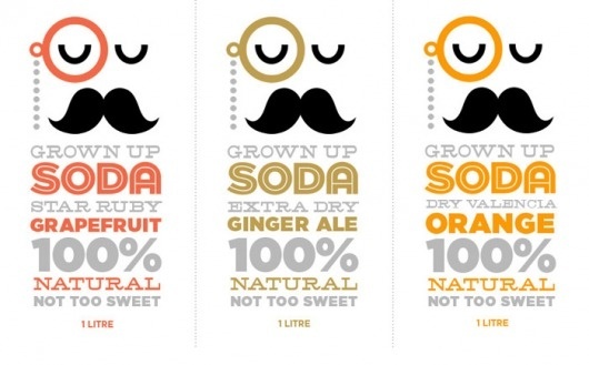 Vlinder blog | my world of design #packaging #design #mustache #illustration #soda