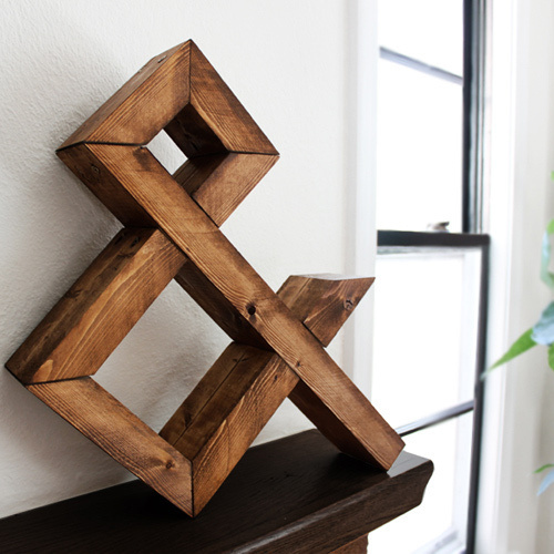 Workerman Wooden Ampersand via Design*Sponge #wood #letters #brown #decoration