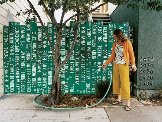the-dwight-way-house-street-sign-fence-portrait.jpg (643×487) #wayfinding #sign #home #typography