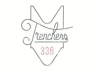 Trench #mark #butcher #script #drawn #logo #hand