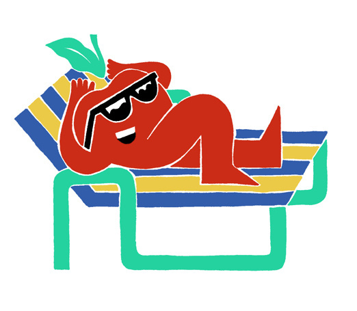 AN APPLE A DAY #molfetas #line #color #illustration #michael