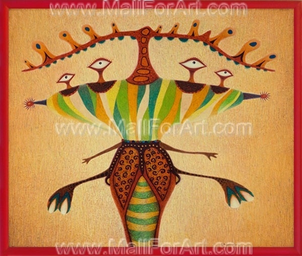 The green Dudu framed painting surrealism #drawings #surrealism #mazhlekov #painting #paintings #artist #viktor