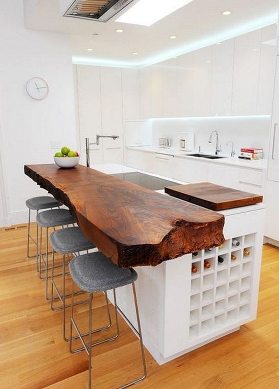 Great use of natural amongst minimal design. #kitchen #bar