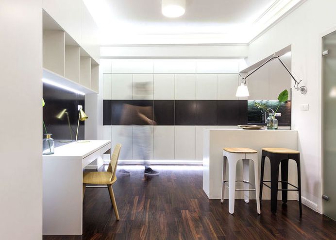 Space-Saving Design for Small Apartment - InteriorZine