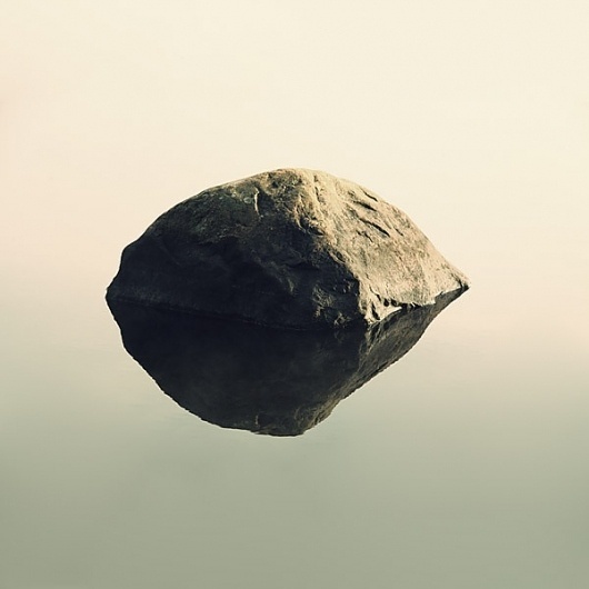 Tuve on the Behance Network #lake #stone #reflection