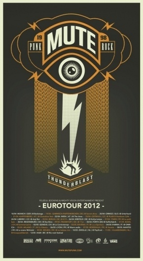 MUTE #mute #vintage #poster #music #tour