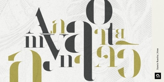 Xree™ - Desktop font « MyFonts #font #katatrad #xree #composition #texture #thai #numbers #typography