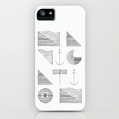 NAVIGATION iPhone & iPod Case #typography #illustration #anchor #patterns #nautical