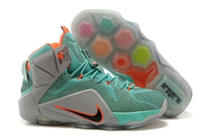 Nike Shoes on Sale Zoom Lebron Xii 12 Mens Green Gray New