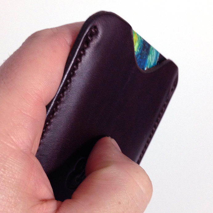 Simple Cardholder - Burgundy Leather — Eighteen32 #wallet #card #cardholder #leather #horween #chromexcel