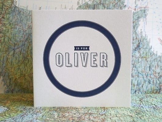 Oliver's Sweet Letterpress Birth Announcements | Invitation Crush #invitation #print #design #announcement #paper #baby