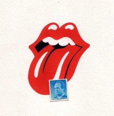 javier jaén #stamp #spain #stone #lips #rolling #the #illustration #barcelona #jan #king #humor #javier
