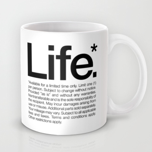 Life.* Available for a limited time only. (White) Mug #inspiraton #design #gift #holiday #mug #wordsbrand #coffee #life #typography