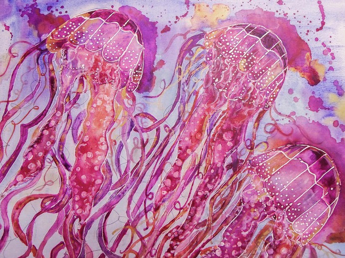 easy jellyfish painting & jellyfish paint by numbers #painting