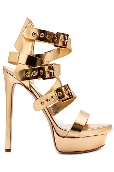 Dsquared2 Women's Accessories 2013 Spring Summer #shoes #woman #shoe #golden #gold #fashion