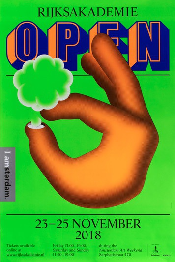"Rijksakademie Open" poster, 2018, by Laucke Siebein, Netherlands