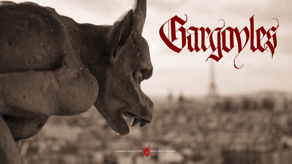 Gargoyles #urban #calligraphy #fantasy #animated #dramedy #adventure #gothic #disney #mystery #crime #thriller #series #abc #science #action