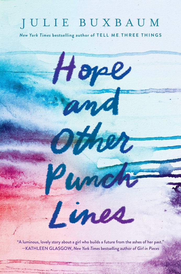 Hope and Other Punchlines cover design by Connie Gabbert (Delacorte Press / 2019)