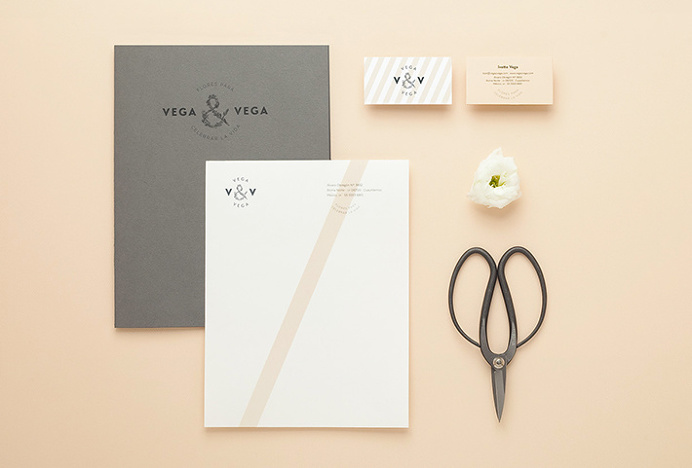 Vega & Vega by Menta . #mark #nature #flowers #stationary #print #graphic #design