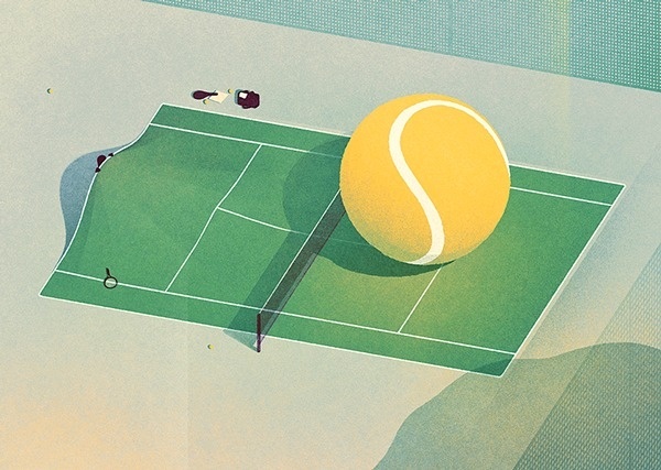Tennis #illustration #tennis #texture