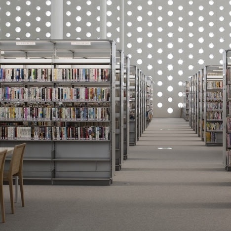Dezeen » Blog Archive » Kanazawa Umimirai Library by Coelacanth K&H Architects #japan #concrete #architecture #library #holes