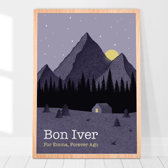 Bon Iver poster For Emma Forever Ago poster Justin Vernon | Etsy