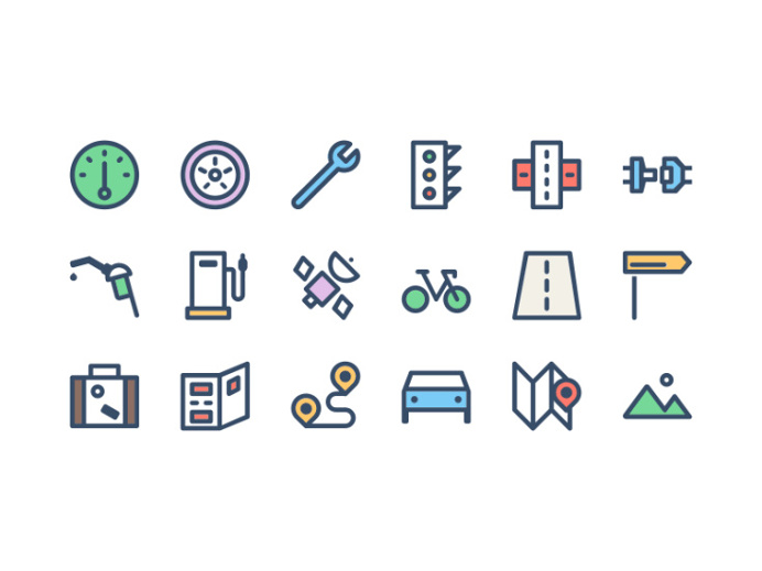 Road Icon Set