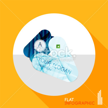 Geometric infographic in trendy flat style Royalty Free Stock Vector Art Illustration #logo #texture