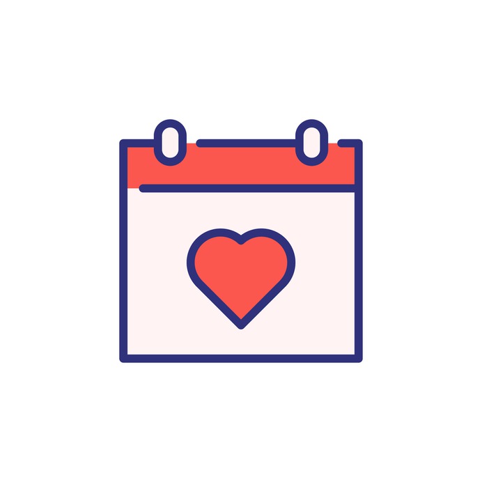 See more icon inspiration related to time and date, love and romance, valentines day, romantic, schedule, administration, date, organization, calendar and time on Flaticon.
