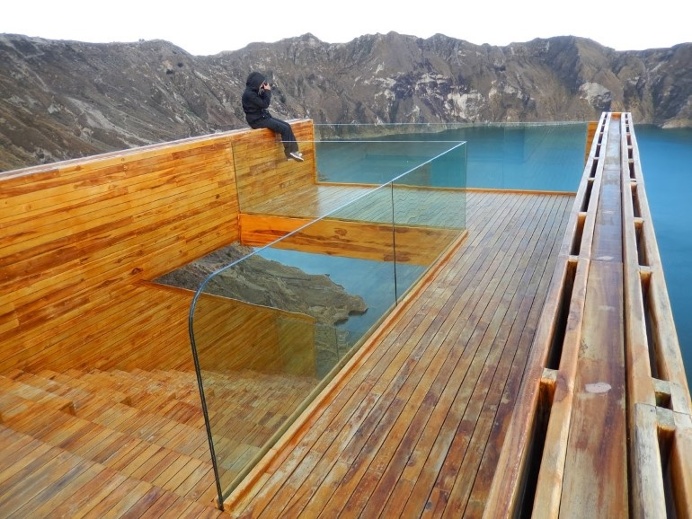 Quilotoa Overlook is Located in the Top Edge of the Crater of an Active Volcano