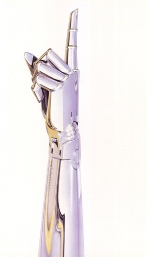 Designersgotoheaven.com by @andreirobuÂ Hajime... - Designers Go To Heaven. #robot #illustration #number #one #shiny #arm