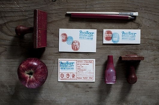 kolor on the Behance Network #stamp #design #graphic #brand #logo #cards