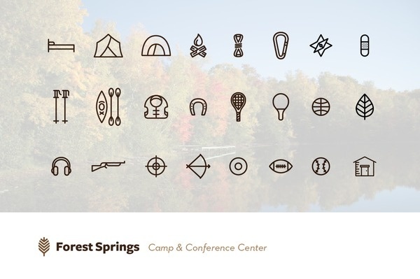 Icons #springs #forest #icons #branding