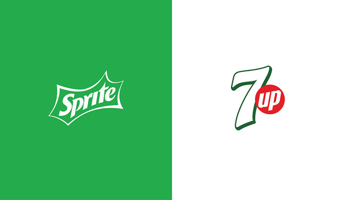 Sprite vs 7up #design #brands #colors