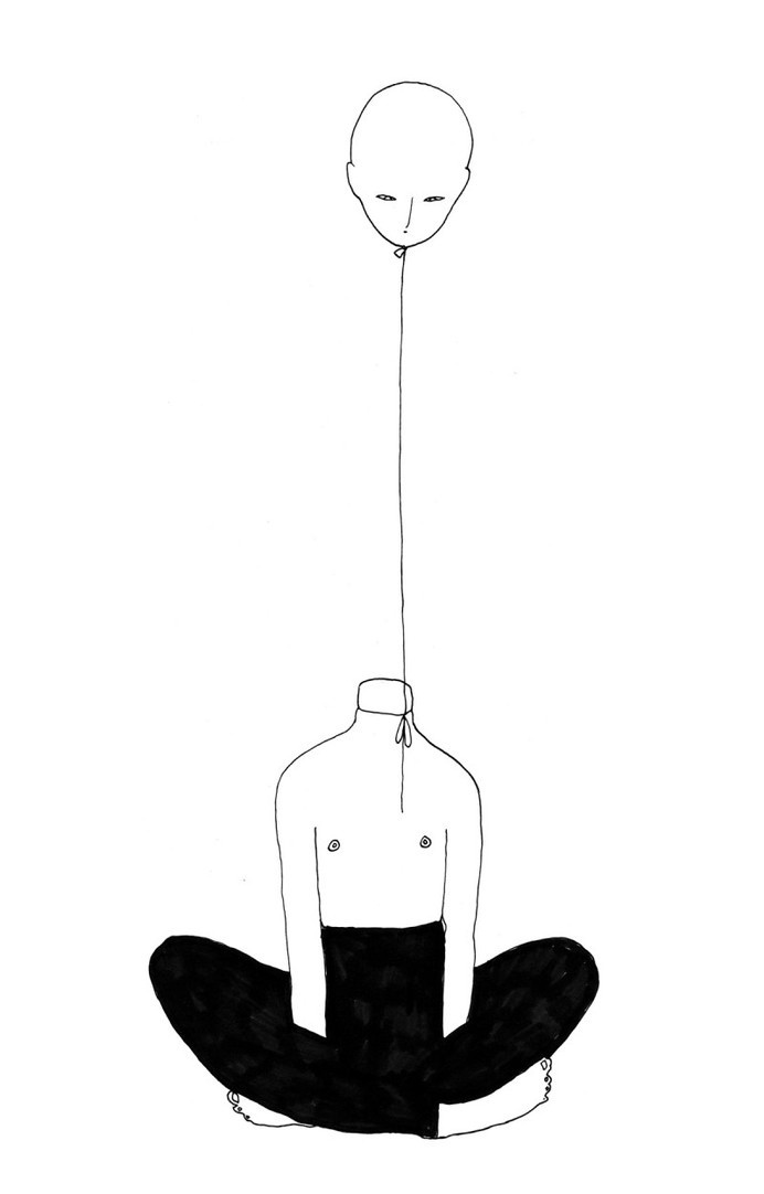 Individuum by Ibou Gueye #individuum #white #gueye #person #black #illustration #drawing #ibou