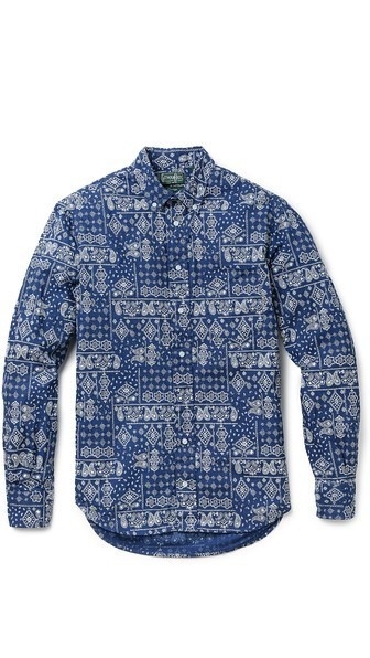 Gitman Vintage Indigo Bandana Shirt #shirt