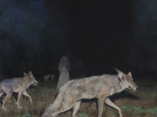 Night_hunt #predators #night #coyote #hunting #painting