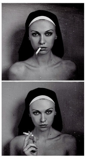 weheartit.jpeg 326 × 600 pixels #sister #church #religion #cigarette