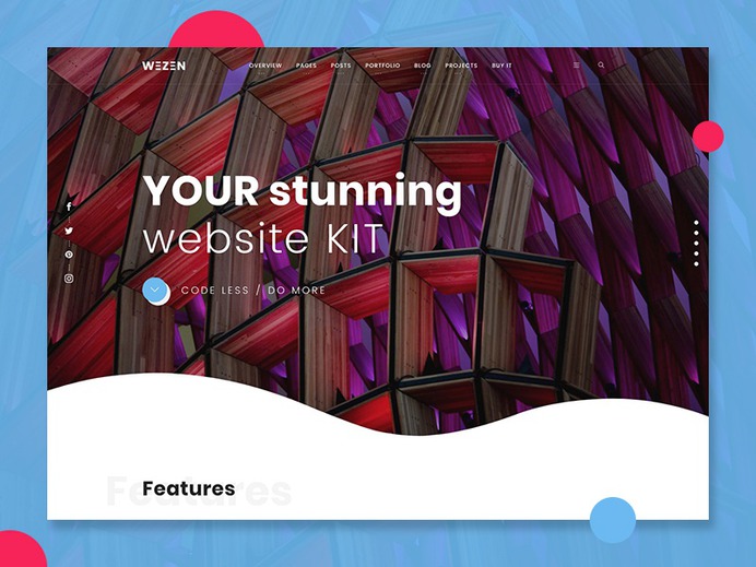Wezen – Creative Portfolio WordPress Theme by PixelBurst