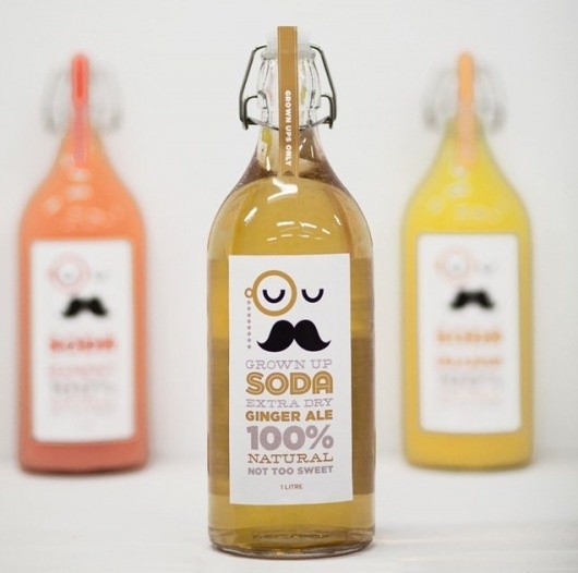 Vlinder blog | my world of design #packaging #design #mustache #illustration #soda