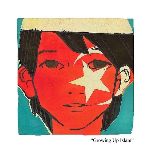 All sizes | Growing Up Islam editorial illustration | Flickr - Photo Sharing! #crescent #young #boy #turkish #muslim #islam #illustration #star #art #drawing