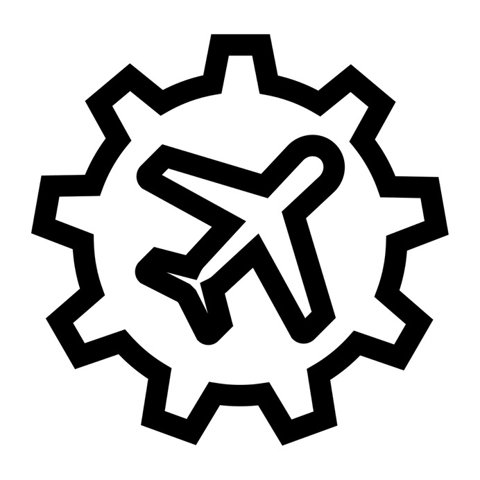 See more icon inspiration related to airport, airplane, aeroplane, gear, travel, settings, cogwheel and transportation on Flaticon.